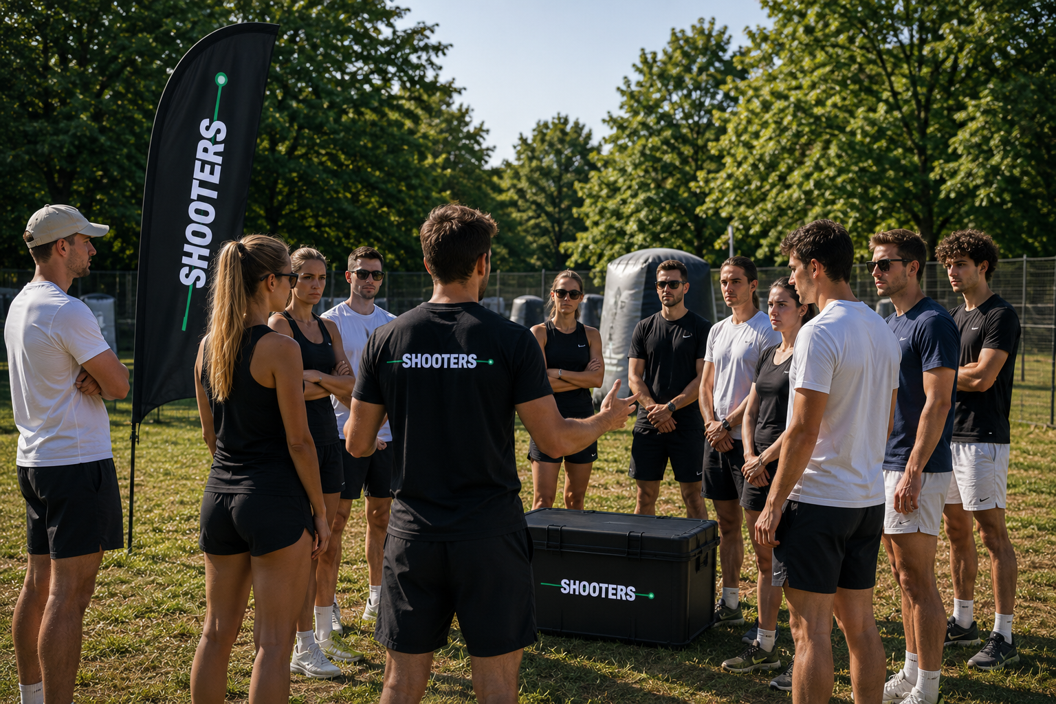 Shooters begeleidingsteam bij een evenement