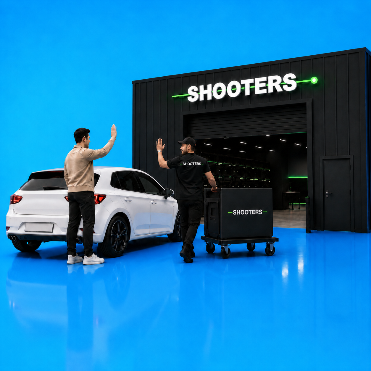 Bestelwagen voor levering/terugbrengen