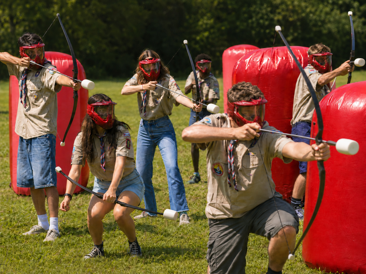 Archery tag met boog en pijl