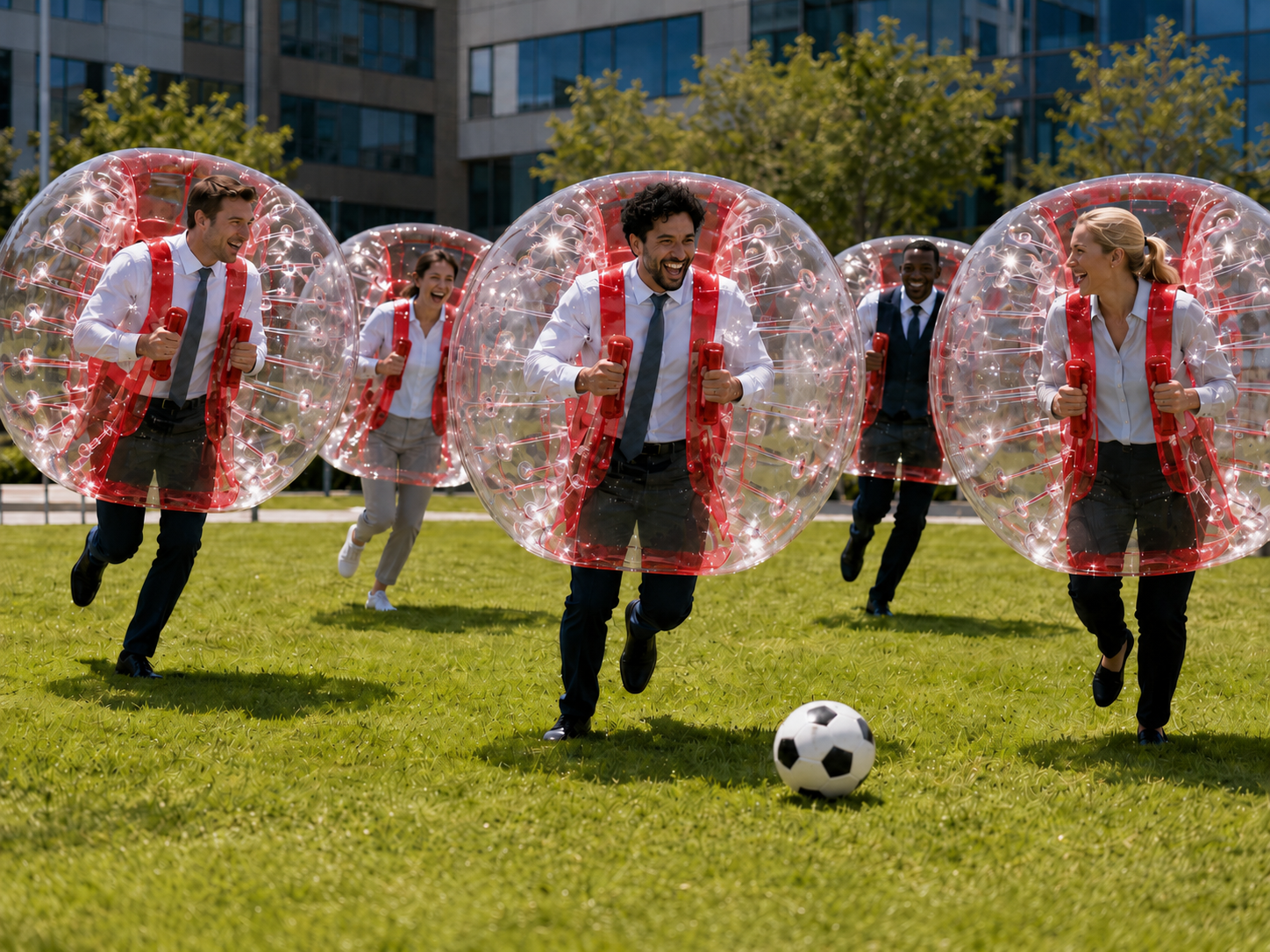 Bedrijf speelt bumperbal