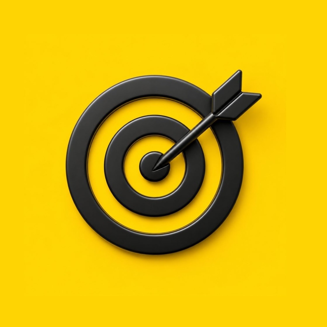 Doel met pijl, symbool voor onze missie