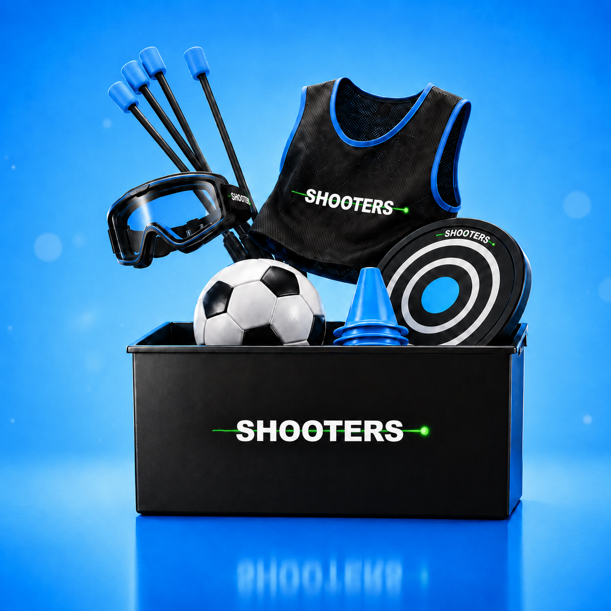 Shooters box met materiaal